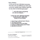 Our Lady of Medjugorje - Prayercard