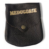 Leather Medjugorje Snap Rosary Pouch