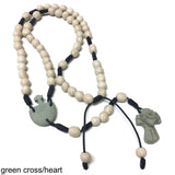 Medjugorje Handcrafted Rock Rosary Necklace