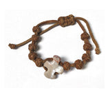 Handcrafted Rock and Leather Bracelet