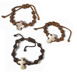 Handcrafted Rock and Leather Bracelet