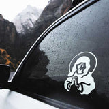 Praying Virgin Mary ShapeCut Car Decal