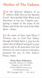 Prayer to the Mother of the Unborn