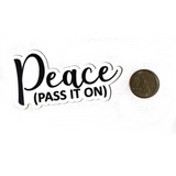 Peace (Pass It On) Die-Cut Sticker