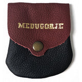 Leather Medjugorje Snap Rosary Pouch