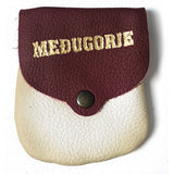 Leather Medjugorje Snap Rosary Pouch