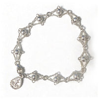 Sterling Silver Ladder Rosary Bracelet