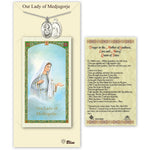 Our Lady of Medjugorje Pewter Medal and Prayercard