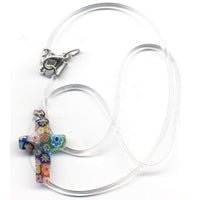 Murano Glass Cross Necklace