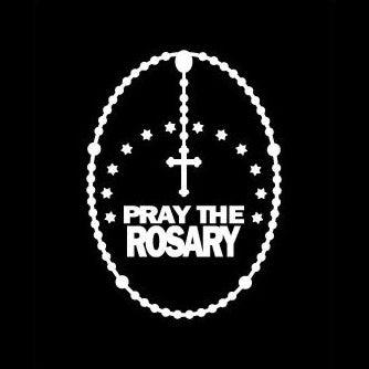 Pray the Rosary ShapeCut Car Decal