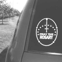 Pray the Rosary ShapeCut Car Decal