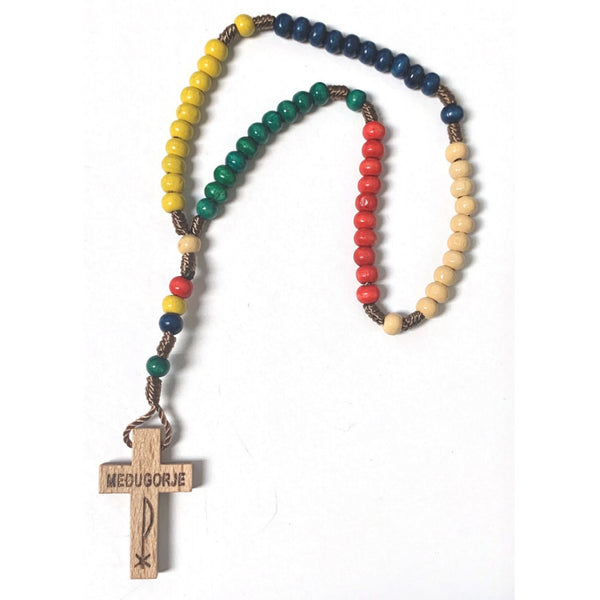 Medjugorje Children's Mission Colored Bead Rosary