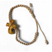 Handcrafted Rock Cross Corded Bracelet