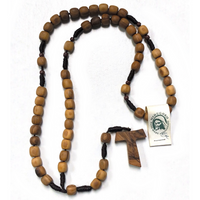 Olivewood Rosary with a Tau Cross