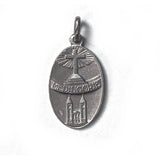 Small Our Lady Of Medjugorje Oval Sterling Silver Medal