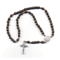 Oval Wood St. Benedict Rosary
