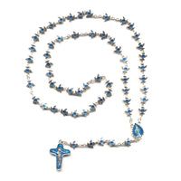 Medjugorje Holy Spirit Rosary with Blue Enamel