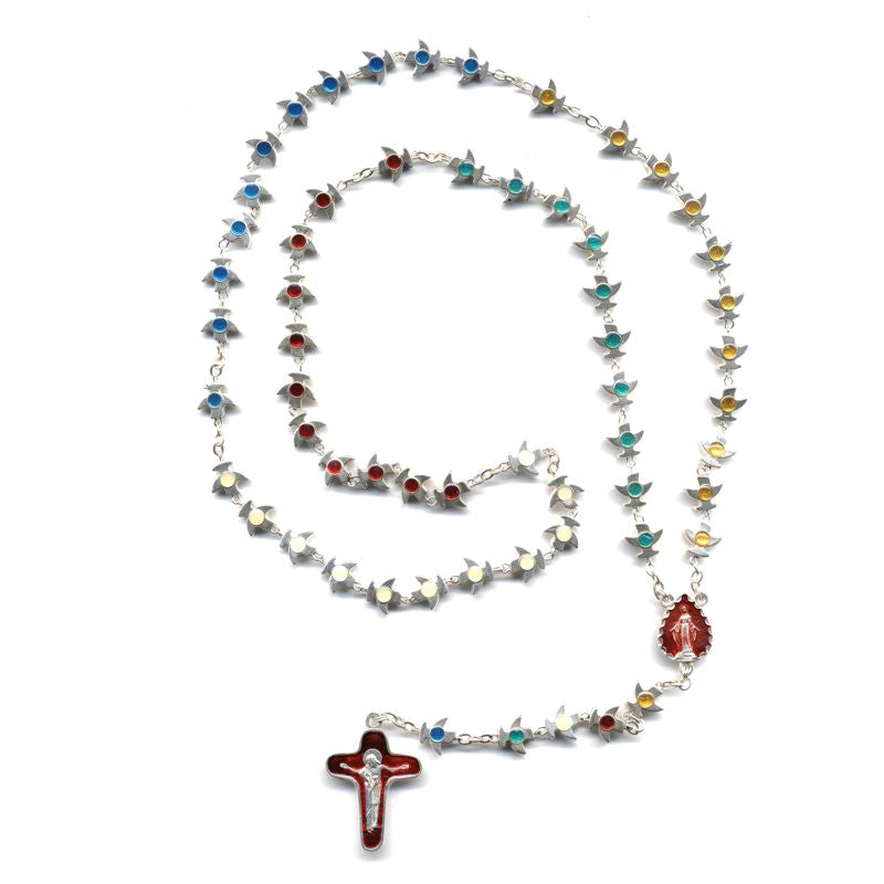 Medjugorje Holy Spirit Rosary with Multi-Colored Enamel – The ...