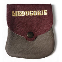 Leather Medjugorje Snap Rosary Pouch