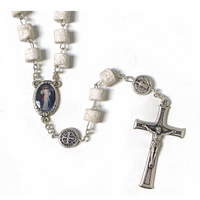 Rock Rosary with Saint Benedict Medals